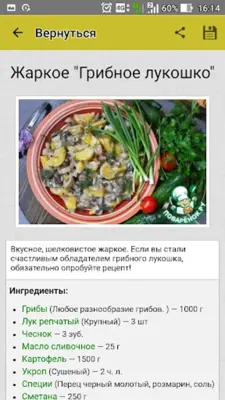 Жаркое – лучшие рецепты с фото android App screenshot 4